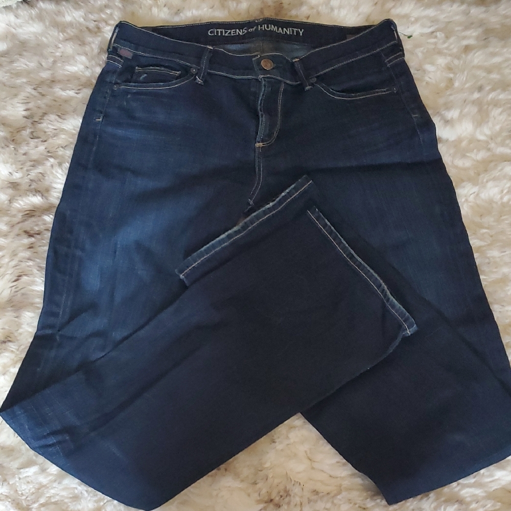 Citizens of Humanity Women's Indigo Straight Leg Jeans